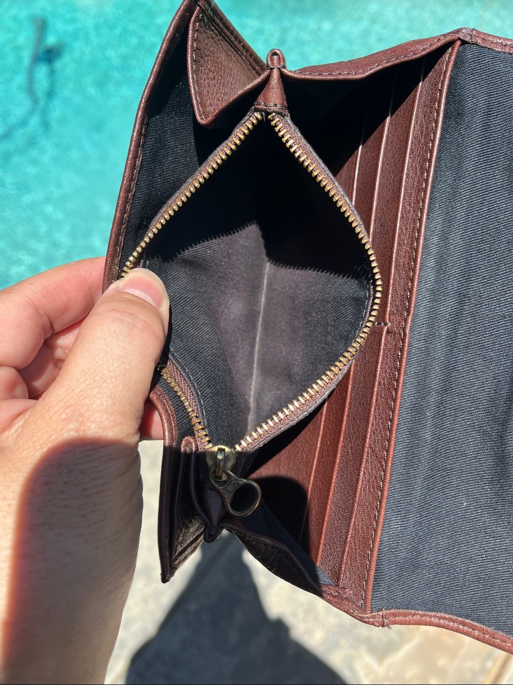 See By Chloé Brown Leather Bow Wallet Continental Zip Clutch Organizer - Picture 11 of 12